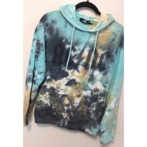 AC/DC Graphic Hoodie SM Dark Trippy Tie Dye Grunge Faded Streetwear Classic Rock